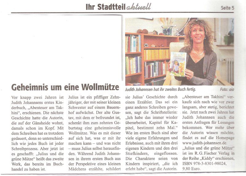 Judith Johannsen - Geheimnis um eine Wollmütze